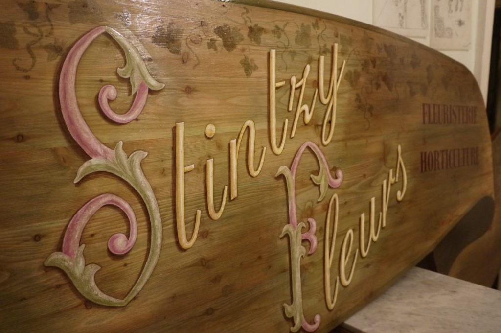 Calligraphie - huile sur bois